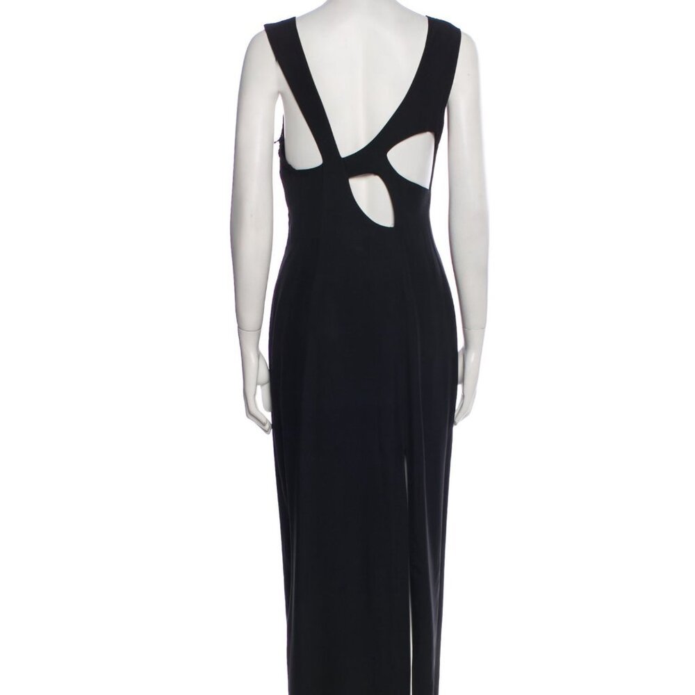 Versus Gianni Versace Black Evening Maxi Dress  Cut Out Back. IT 42